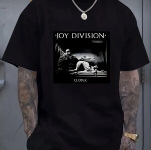 Joy Division Black Graphic T-Shirt, Mens Size Medium New